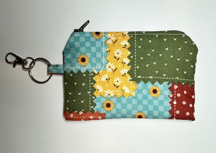 Fall Patchwork Keychain Wallet
