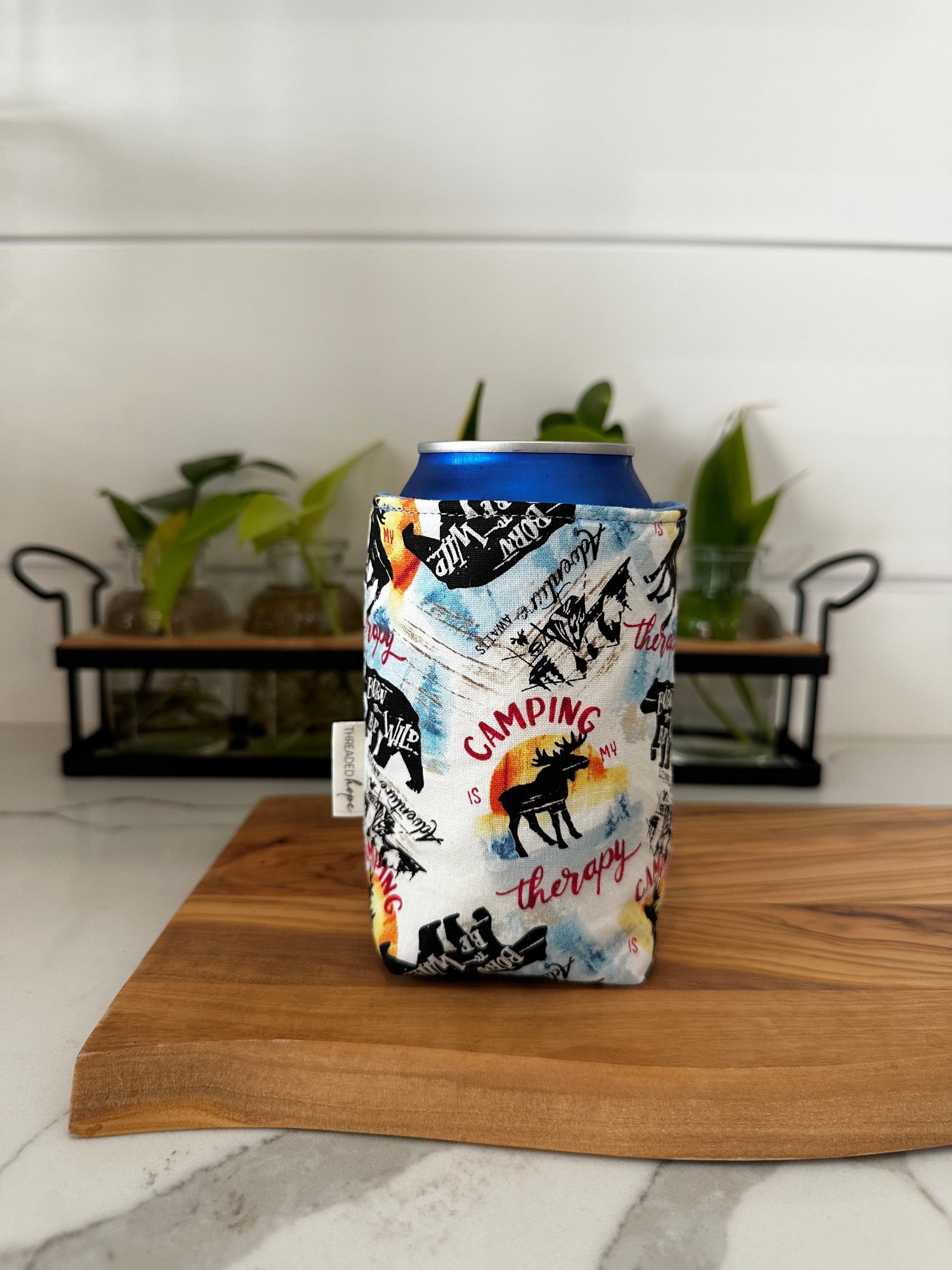 Cotton Camping Adventure Insulated Can Coozie