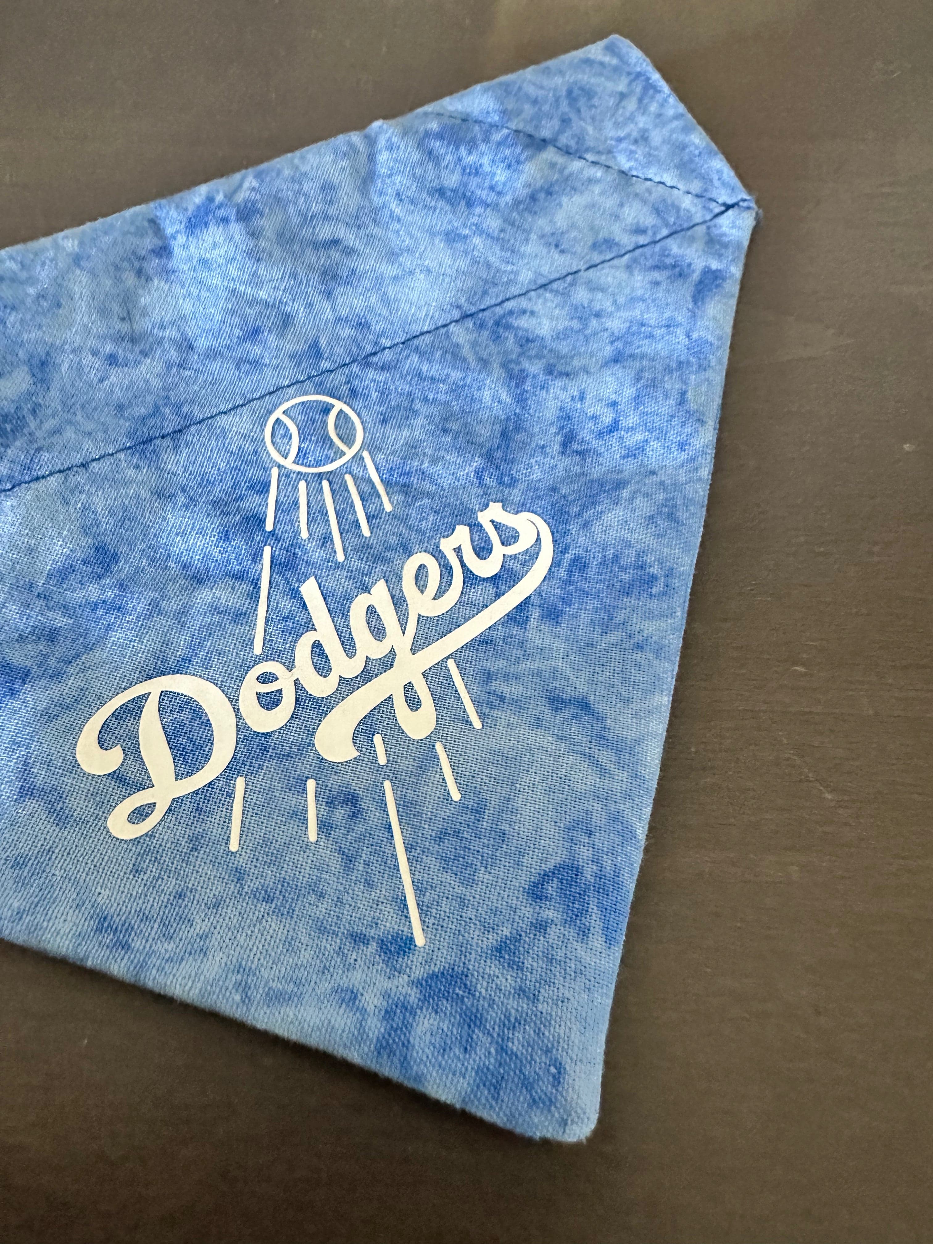 Dodgers Themed Over the Collar Dog Bandana
