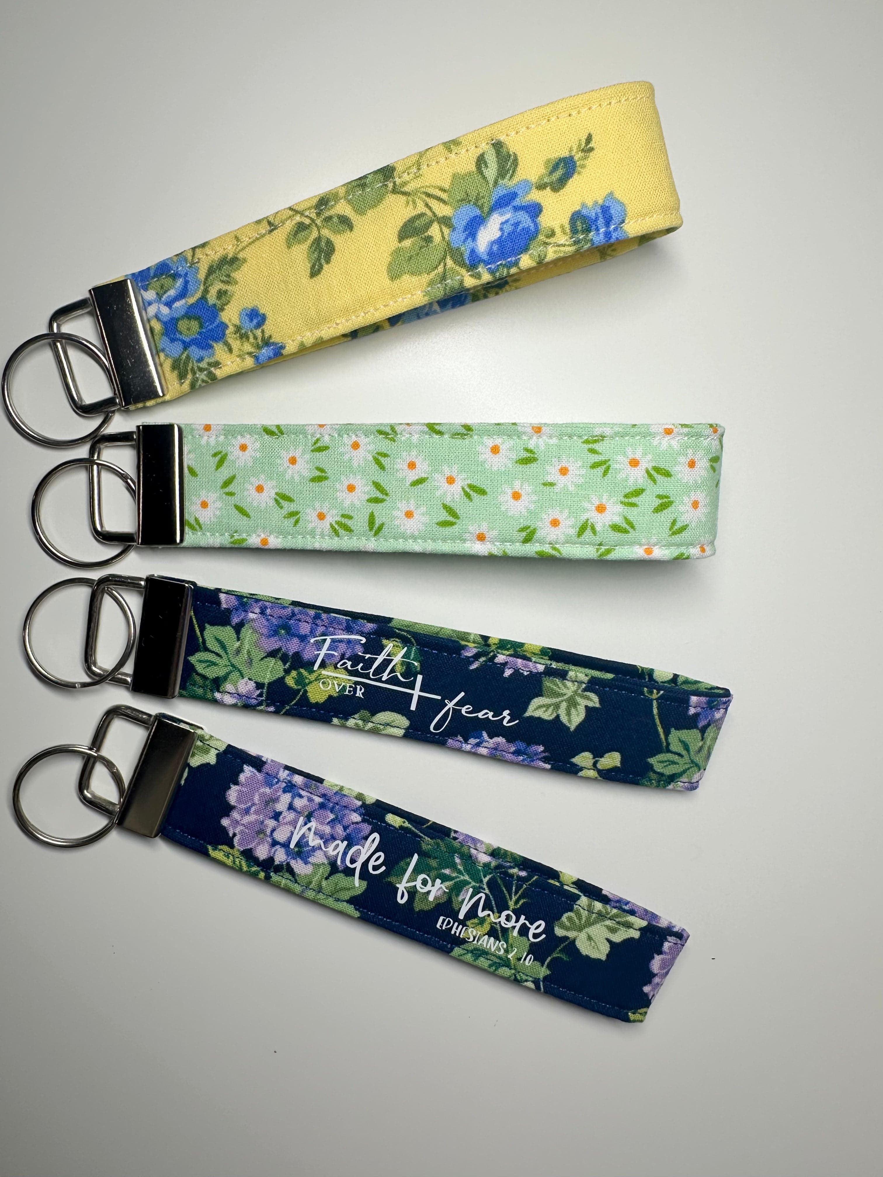 Faith Based Cotton Wristlet Keychain
