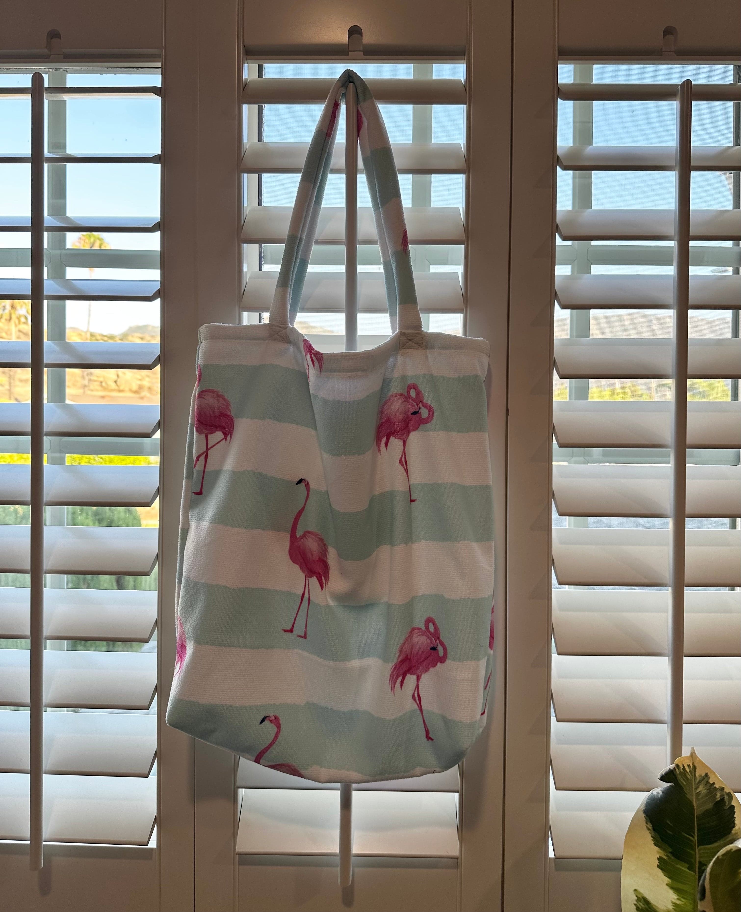 Flamingo Towel Tote Bag