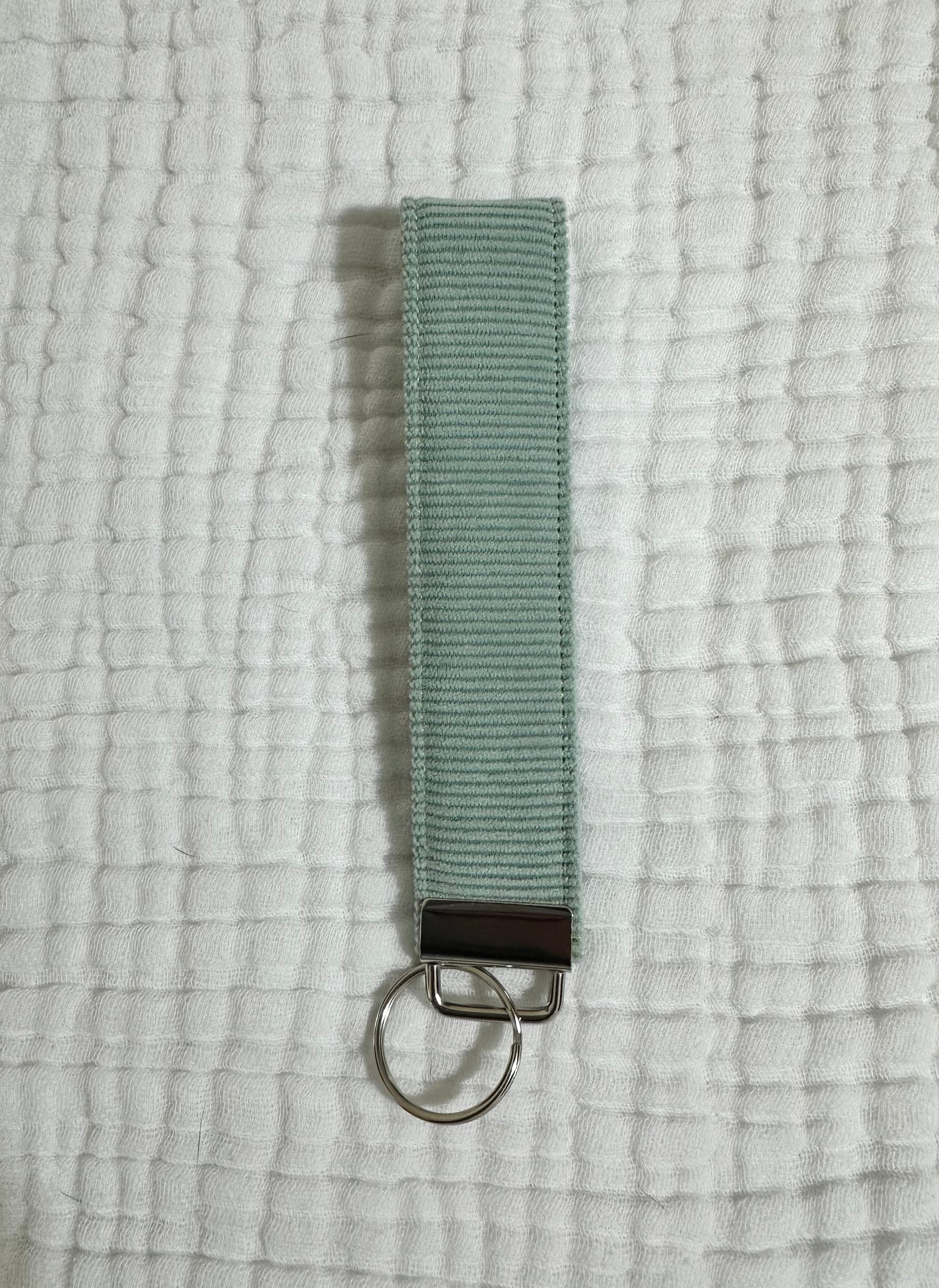 Green Corduroy Wrislet Keychain