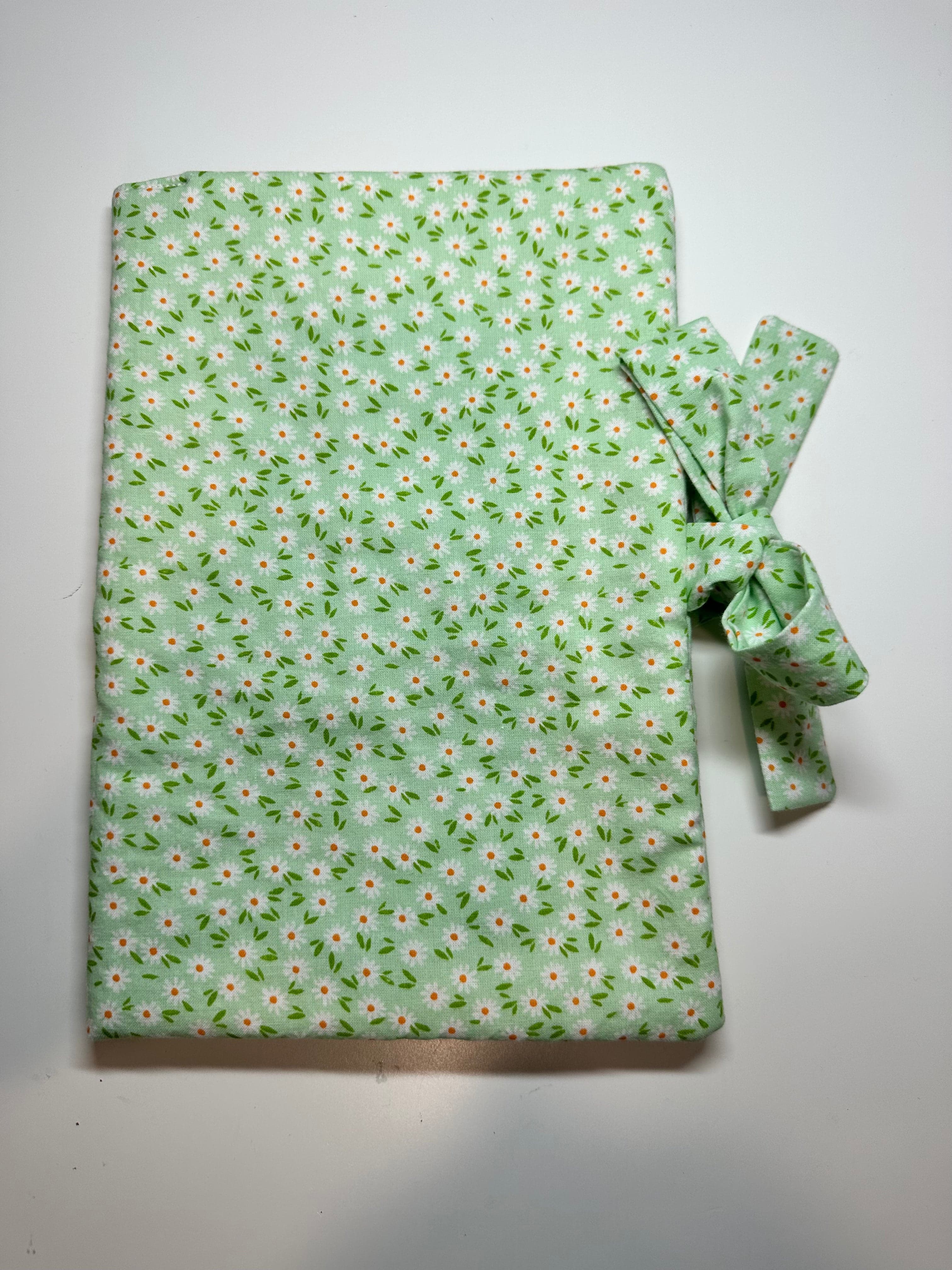 Green Floral Cotton Hand-Sewn Diaper Clutch