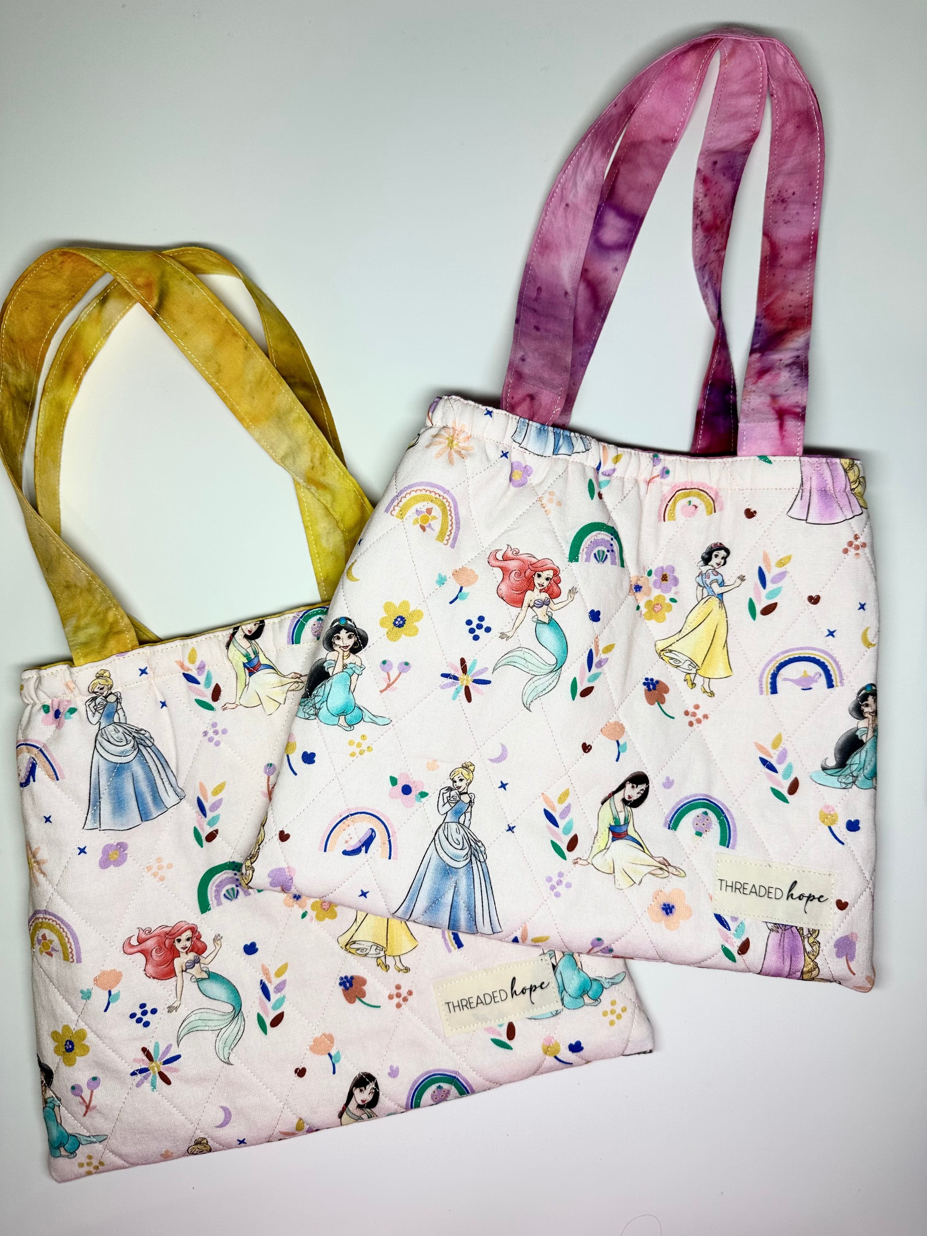 Quilted Disney Toddler Tote Bag with Elastic Closure